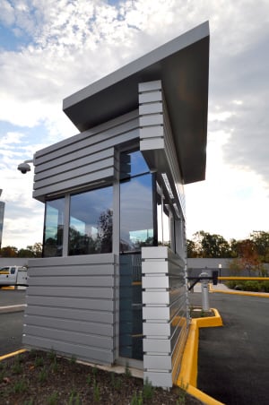 custom-fabricated guard booth