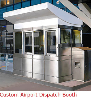 Airport Dispatch Booth, silver with white roof